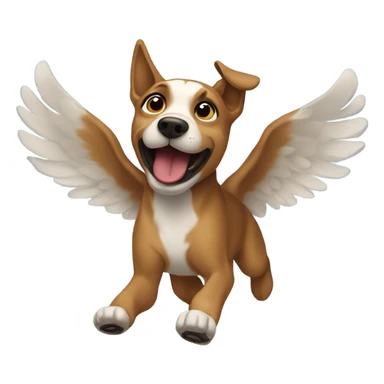 Un perro volando sticker