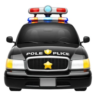 police voiture noir blanc face sticker