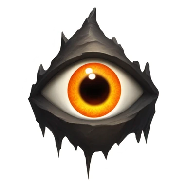 Eye of Sauron with glowing orange iris, set in a dark tower of Mordor sticker