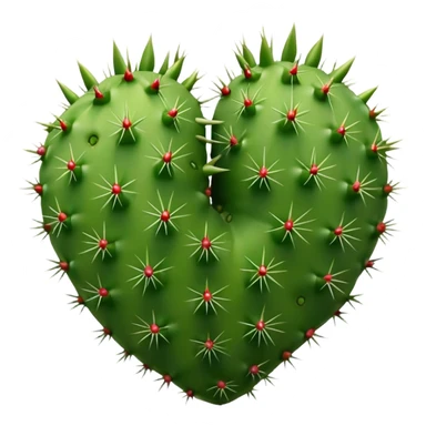 Cactus heart with thorns sticker