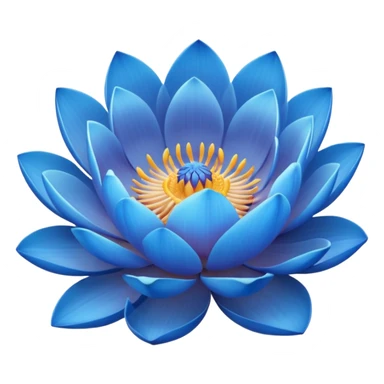 blie lotus flower sticker