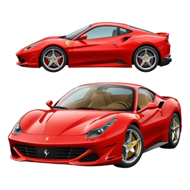 cartoon style ferrari sticker