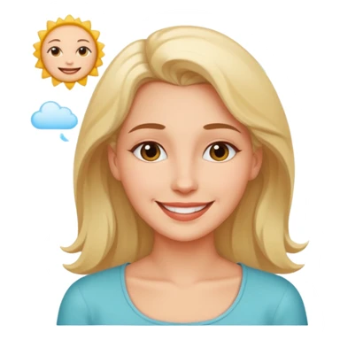 A woman happy dreaming about what her soulmate looks like sticker
