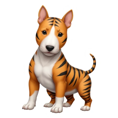 bull terrier tiger coloring sticker