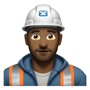 blue collar workers photorealistic serious sticker