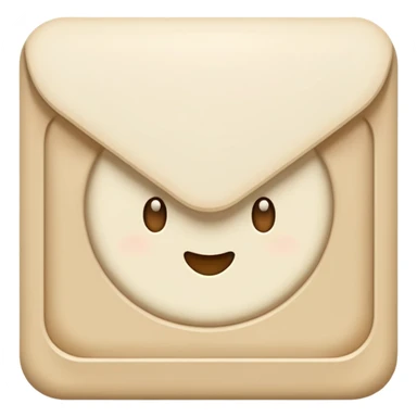 Letter color pale beige creamy sticker