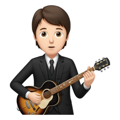 Paul McCartney playing guitar black suit sticker