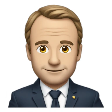 Macron avec un chat sur la tête sticker