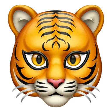 tiger with masquerade mask sticker