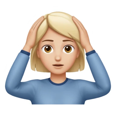 Hands on head sending a white beam from between eyes sticker