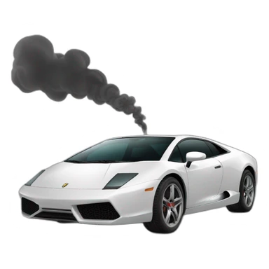 Un papi dans une lamborgini qui fume une pipe et la fumée est un fantome sticker