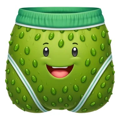 A pickle with underwear on sticker