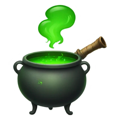 cauldron with green herbal potion sticker