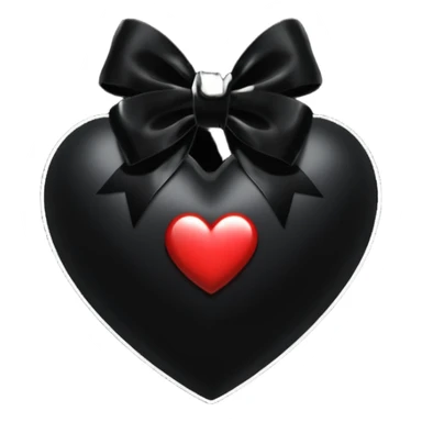 heart with a velvet bow, goth sticker