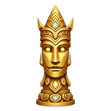 fantasy magic golden totem low poly sticker