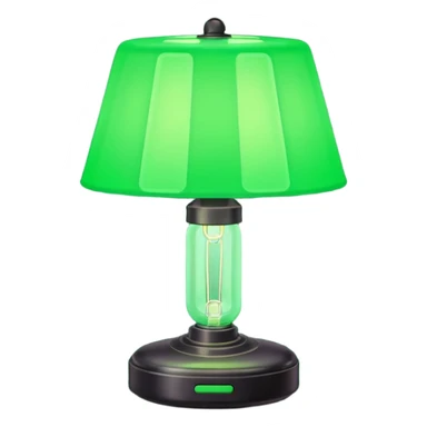 1980s green lighting lamp sticker