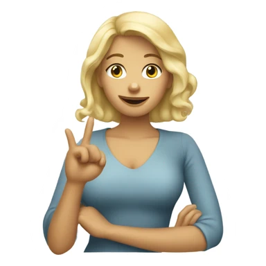 Blonde lady saying okay sticker