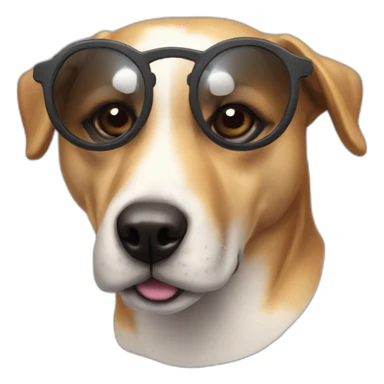 Chien avec lunette de soleil sticker