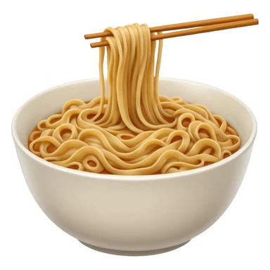 Hairy bowl of noodles sticker