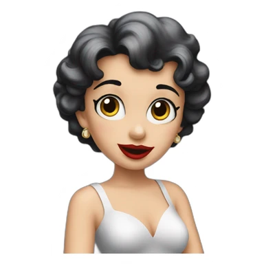 betty boop saludando sticker