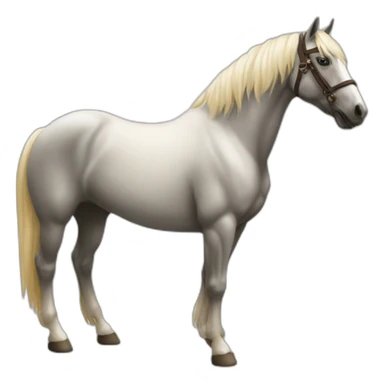 Un cheval qui fait du cheval sticker