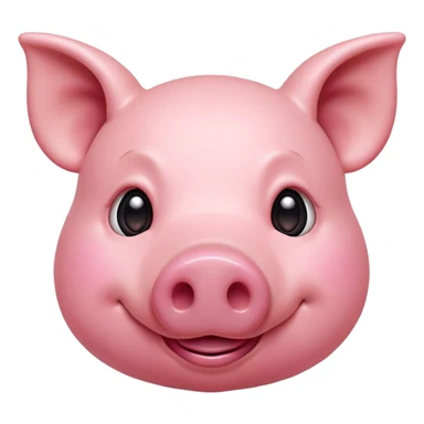 Cinematic Comical Pig Portrait Emoji, Head tilted dramatically with an exaggeratedly amused expression, featuring a striking rosy-pink hide with a playful snout and wide, expressive eyes filled with playful disbelief, Simplified yet hilariously expressive features, highly detailed, glowing with a slightly sassy glow, high shine, dramatic yet playful, stylized with an air of cheeky mischief, bright and endearing, soft glowing outline, capturing the essence of a spirited and over-the-top pig, so meme-worthy it feels like it could oink its way into internet fame instantly! sticker