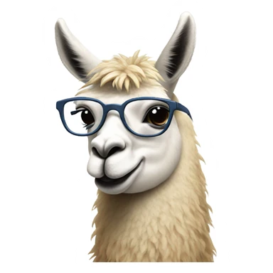 lama with glasses talking on the phone sticker