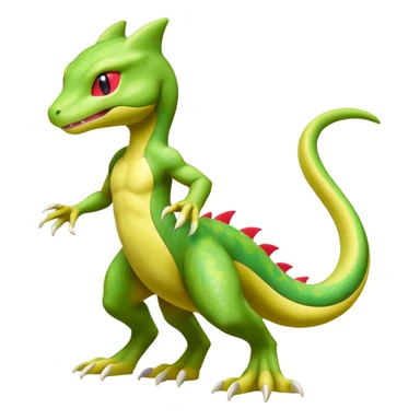 Mewtwo-Salandit-Treecko-Kecleon-Fakémon-Pokémon-hybrid-creature (full body)  sticker