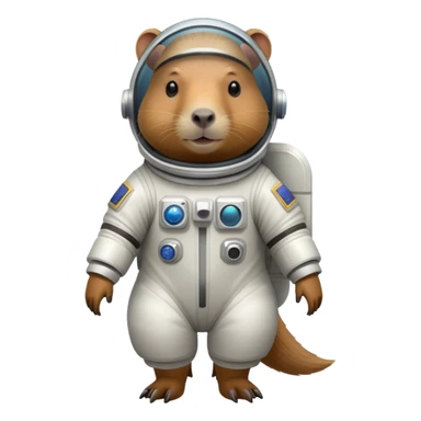 capybara in space suit sticker