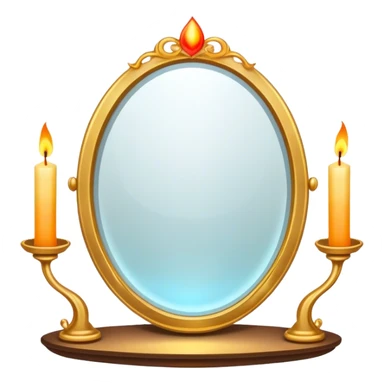 Magic mirror with candles sticker