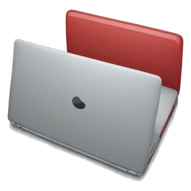 Red laptop sticker