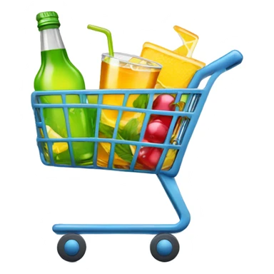 Shopping Cart with drink and alcohol sticker