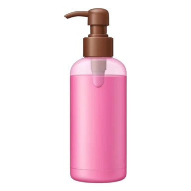 pink and brown shampoo bottle sticker