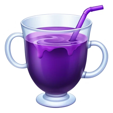 cup with purple juice sticker