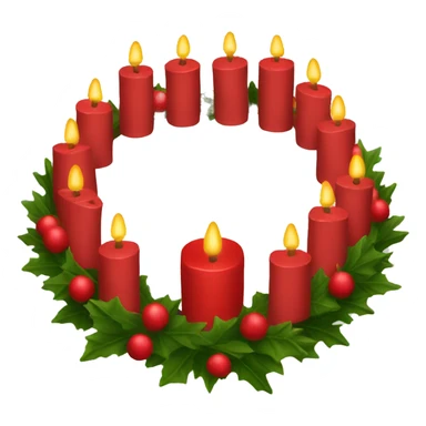 all red advent wreath sticker