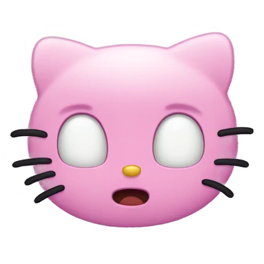 hello kitty scared face sticker