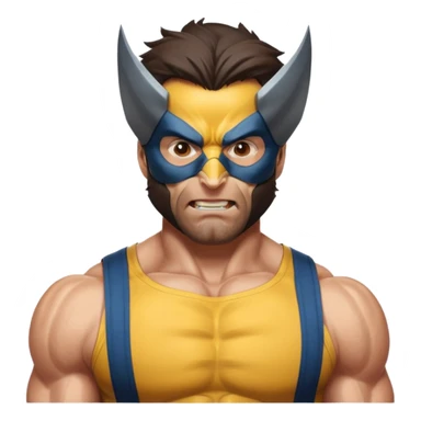 Wolverine with mask sticker