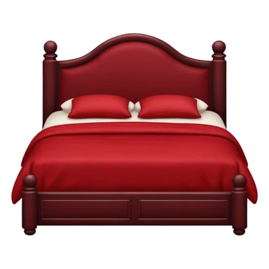 dark red bed emoji sticker