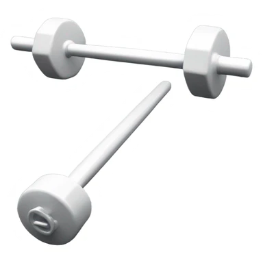 Long dumbbell white gym bar sticker