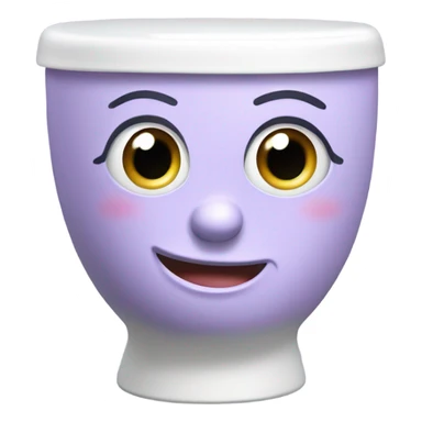 Lilac-headed skibidi toilet sticker