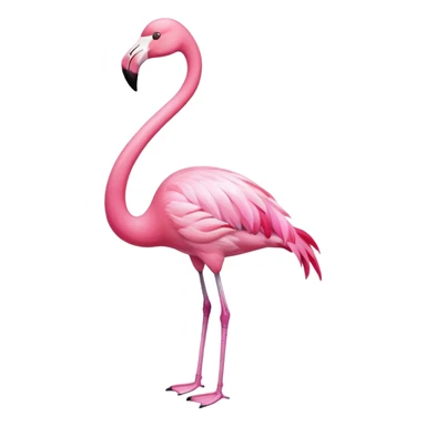 Full body Flamingo wearing a pink bow in the neck  sticker