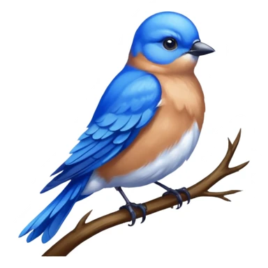 a bluebird emoji in an oil painting style sticker
