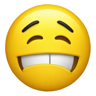 An exhausted yellow smily face sticker