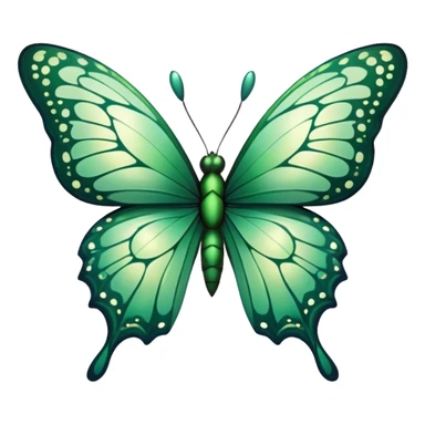 Deep green butterfly sticker