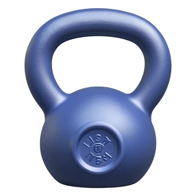 periwinkle kettlebell, minimalistic realistc sticker