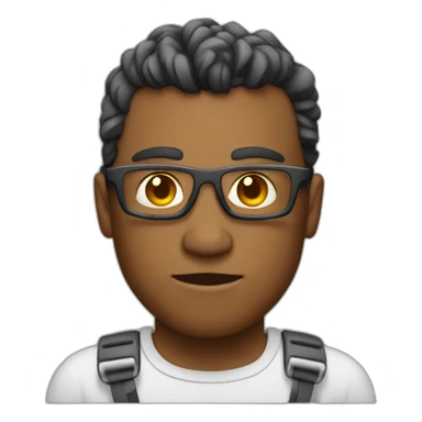 muscular nerd on computer coding  sticker