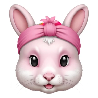 Rabbit with  head band  sticker