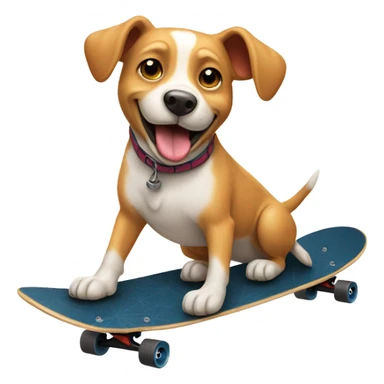 dog skateboarding  sticker