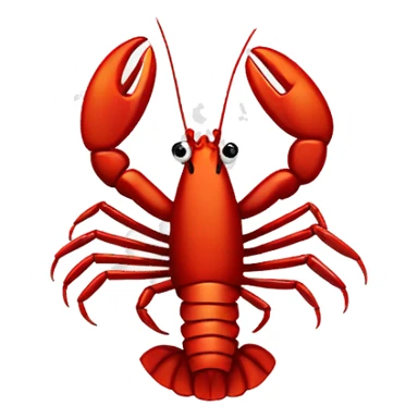 red lobster with detailed claws and tail, minimalistic and vibrant.” sticker
