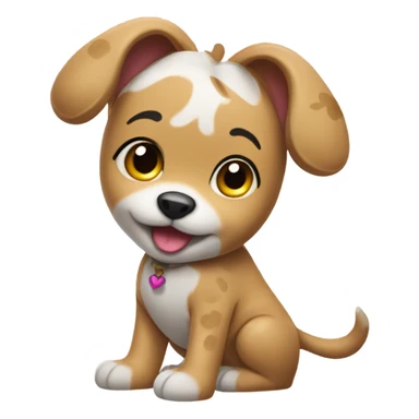 girl wearing a dog custome  sticker